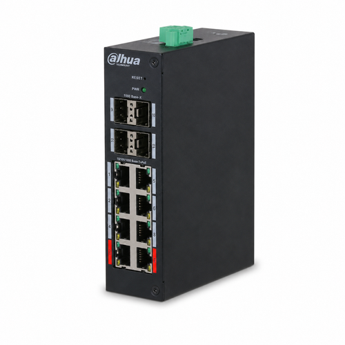 Dahua HS4412-8ET-120 8 Port PoE 4 SFP Y�netilebilir End�striyel Switch 120 W
