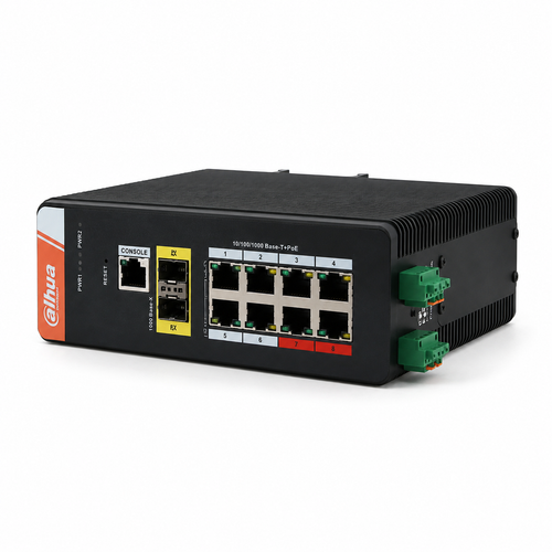 Dahua IS4210-8GT-120 8 Gigabit PoE 2 SFP 120 W Y�netilebilir End�striyel Switch