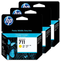 HP CZ136A 711 SARI KARTU� - HP Designjet T120 - T520 Orjinal Sar� Kartu� 3lu Paket