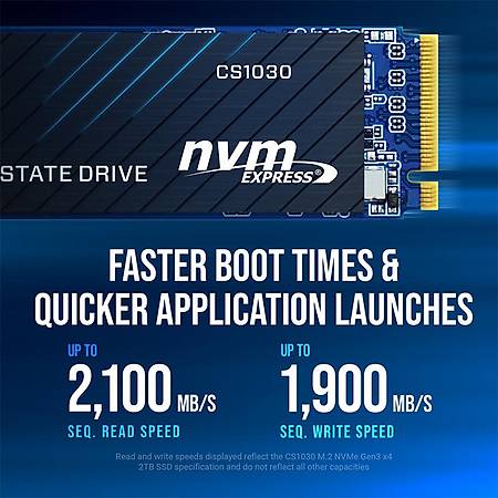 PNY CS1030 1TB 2100/1700 NVMe PCIe Gen3x 4 M.2 SSD (M280CS1030-1TB-RB)