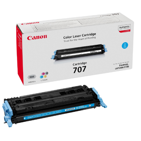 Canon 707C Toner - Canon I-SENSYS LBP5000 - LBP5100 Orjinal Mavi Toner