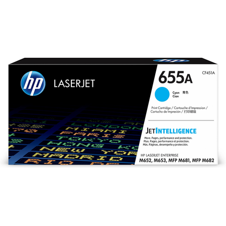 HP 655A CF451A TONER - Hp Laserjet M652 - M653 - MFP M681 - MFP M682 Orjinal Mavi Toner