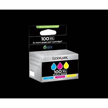 Lexmark 14N0850 100XL Renkli (CMY) Yksek Kapasite