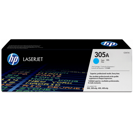HP 305A CE411A TONER - Hp Laserjet Pro M351 - M375 - M451 - M475 Yazc Orjinal Mavi Toner