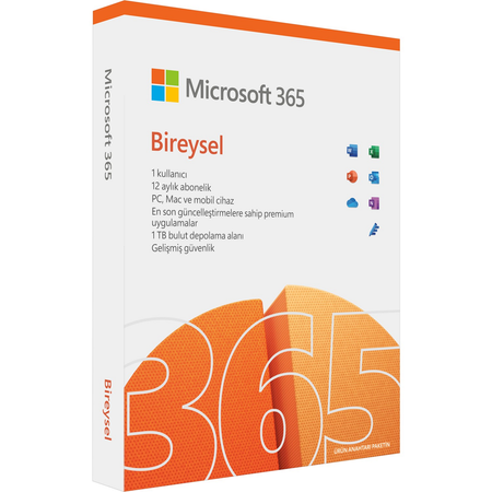Microsoft Office 365 Bireysel Türkçe Kutu 1 Yýl QQ2-01451