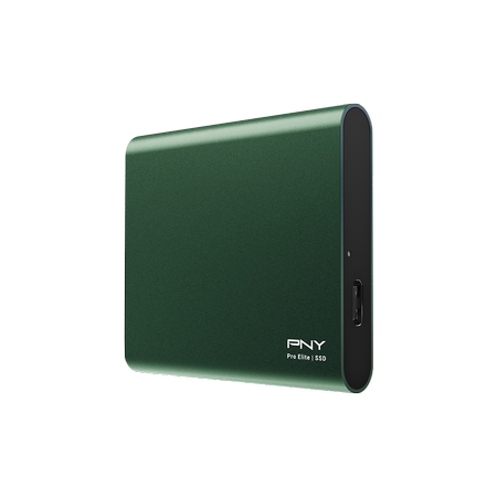 PNY Pro Elite Yeşil 500 GB 1100/700MB/s USB 3.2 Gen 2 Type-C Taşınabilir SSD (PSD0CS2060GN-500-RB)