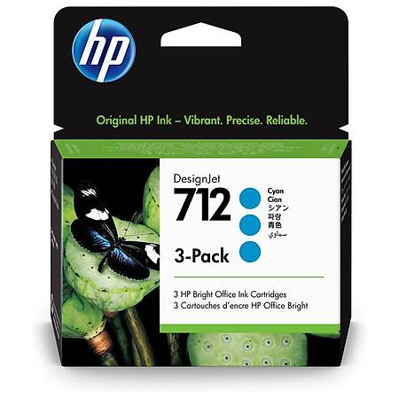 HP 3ED77A 712 Orjinal Mavi Kartu 3L Paket 29ML