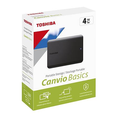 4TB Canvio Basics 2.5" USB3.2 TOSHIBA HDTB540EK3CA (USB2.0 Uyumlu)