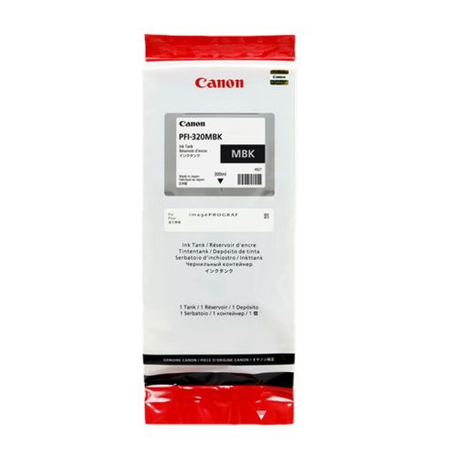 CANON PFI-320MBK MAT SYAH KARTU , Canon TM-200 , TM-205, TM-300, TM-305 Orjinal Mat Siyah Kartu