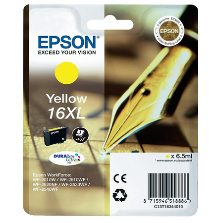 Epson 16XL SARI - EPSON 16 XL Orjinal Sarý Kartuþ