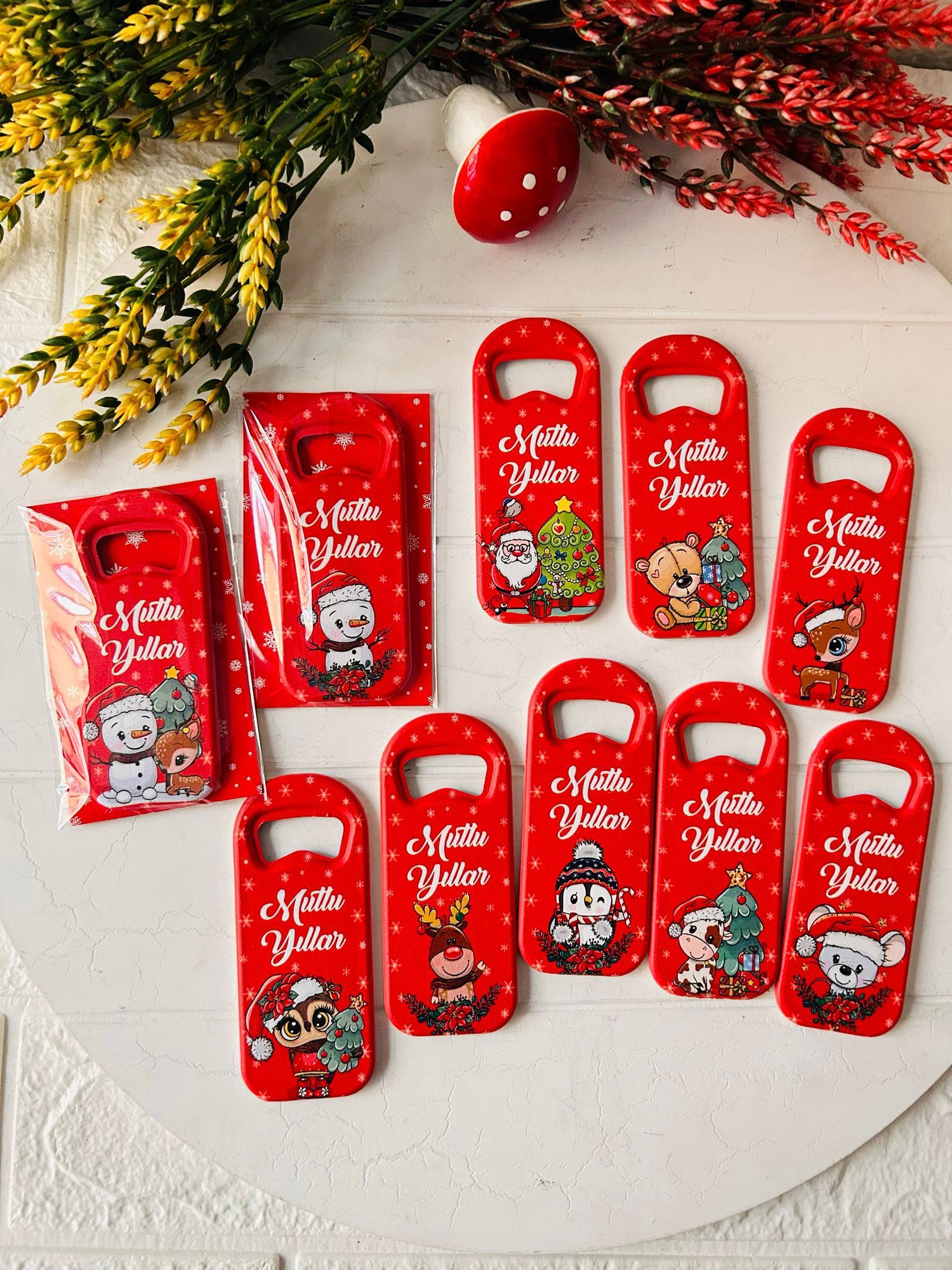 Noel-Yeni Yıl-Yılbaşı Uzun Açacak Magnet