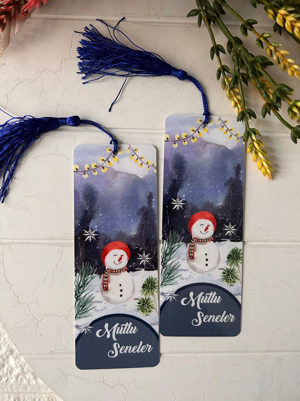 Noel-Yeni Yıl-Yılbaşı Temalı Kitap Ayracı