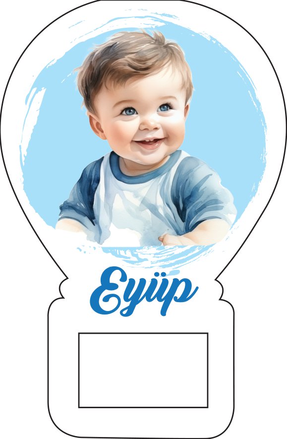 Şirin Erkek Bebek Temalı Balon Magnet