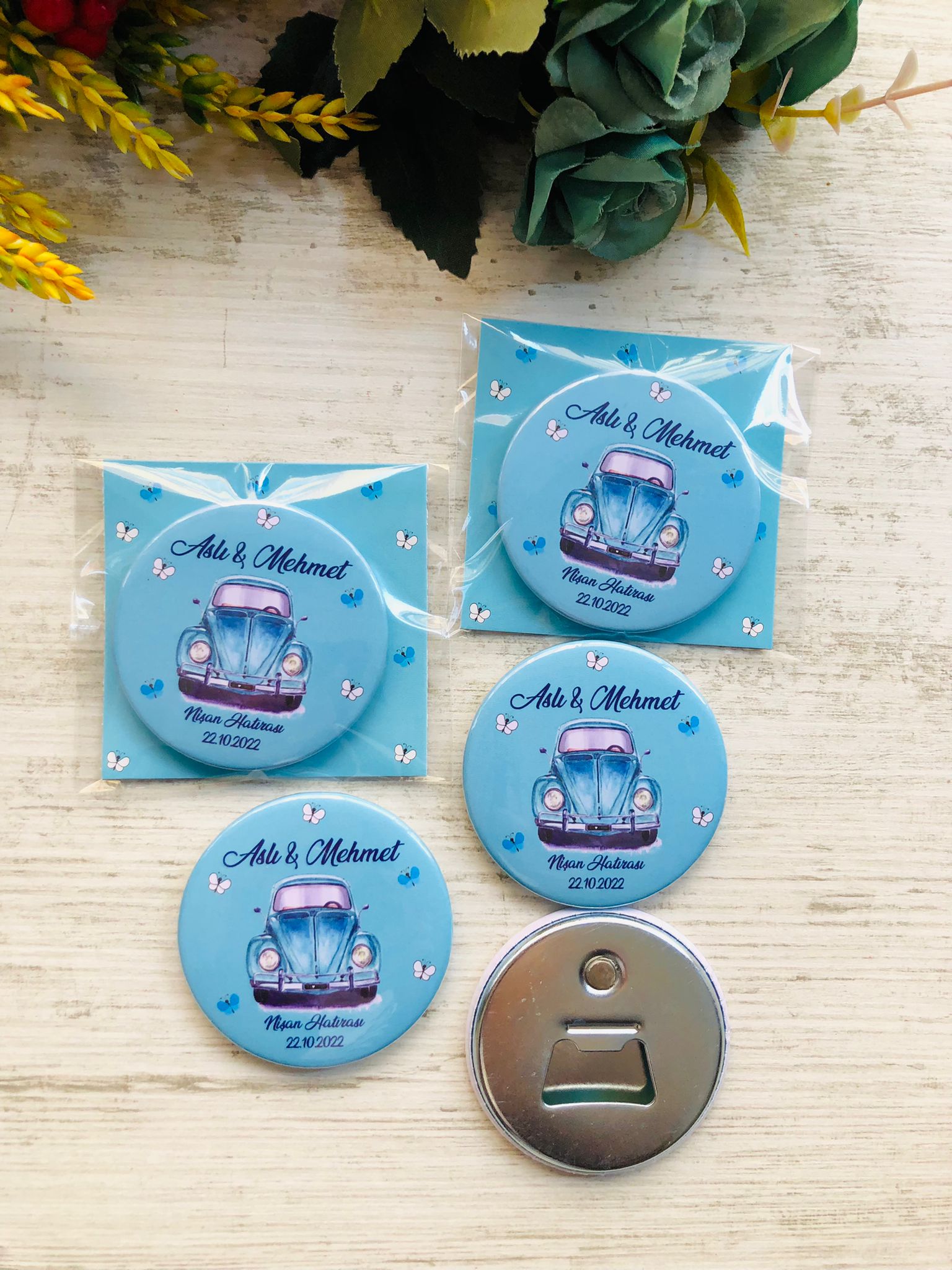 ArabaTemaı  Buton  Açacaklı Magnet