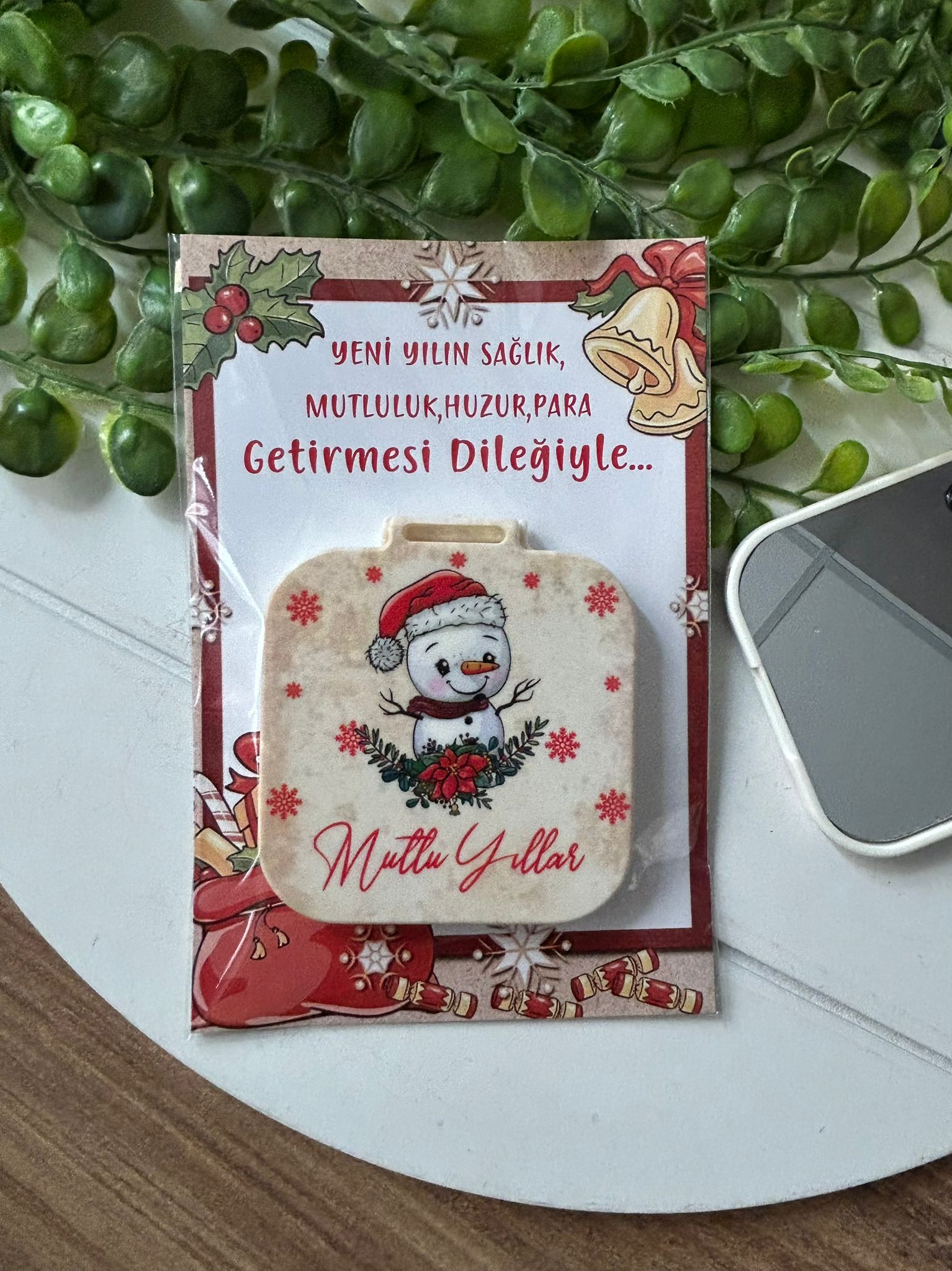 Yeni Yıl-Noel-Yılbaşı Kare Ayna