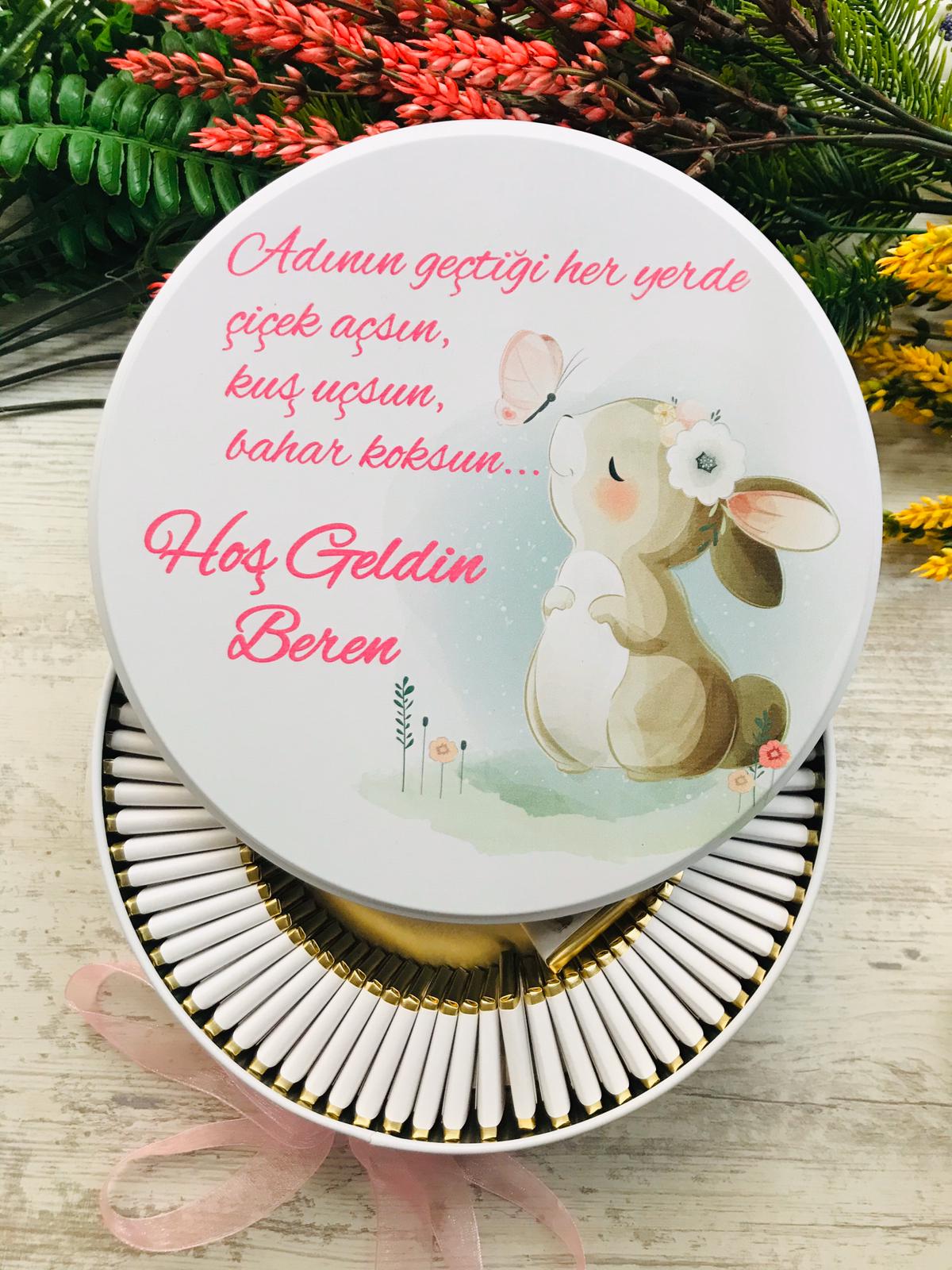 TAVŞAN TEMALI ÇİKOLATA KUTUSU