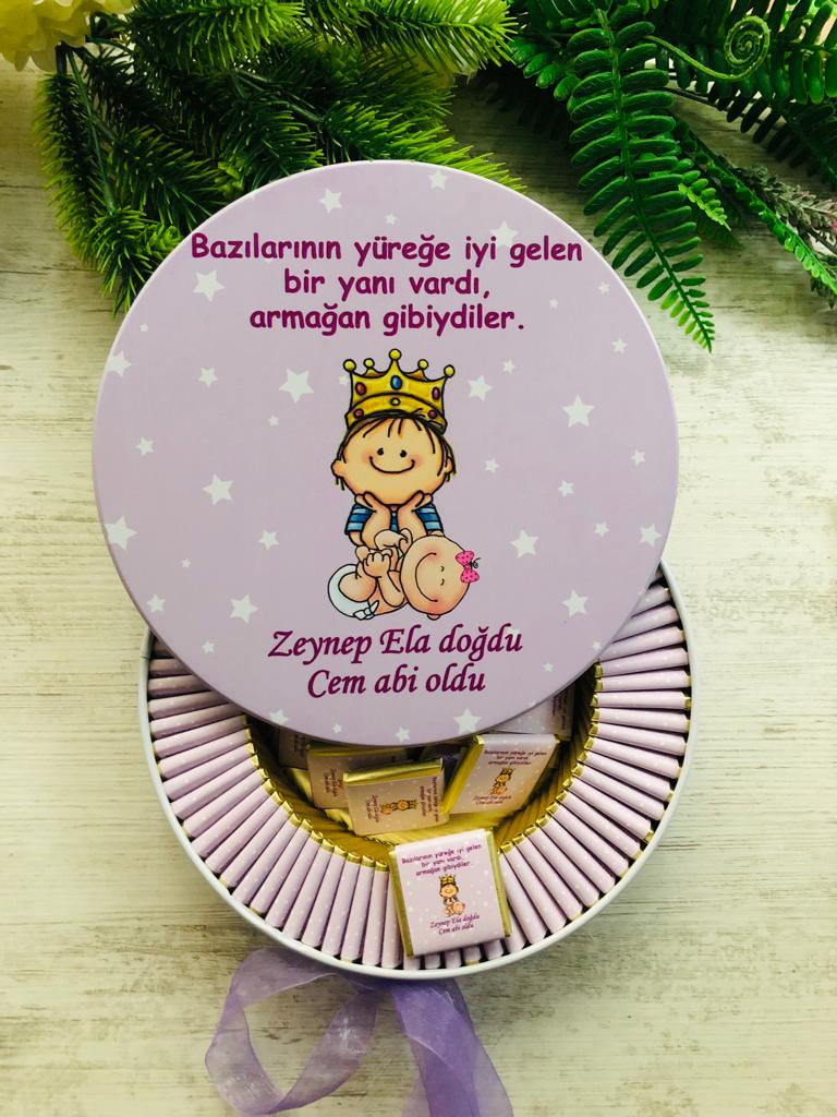 ABİ KIZKARDEŞ TEMALI ÇİKOLATA KUTUSU