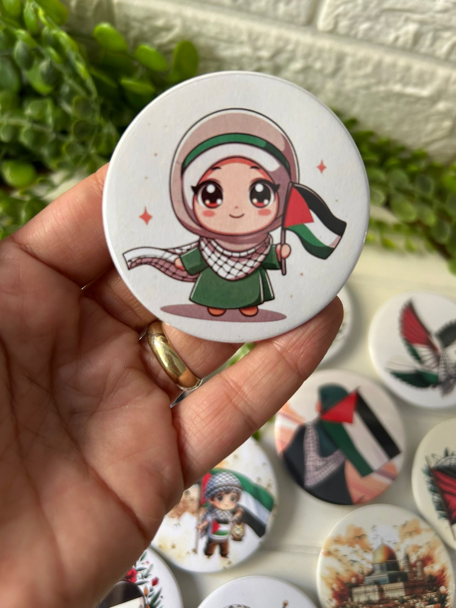 FİLİSTİN TEMALI  İĞNELİ ROZET