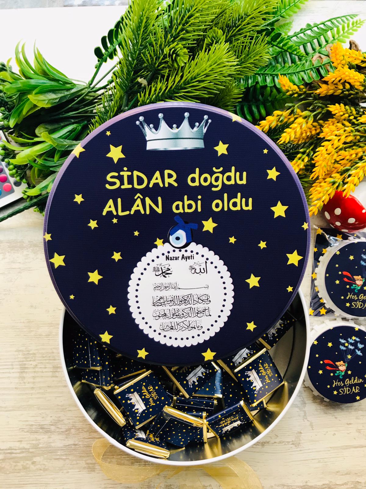 NAZAR DUALI  KRAL TACI  TEMALI  ÇİKOLATA KUTUSU