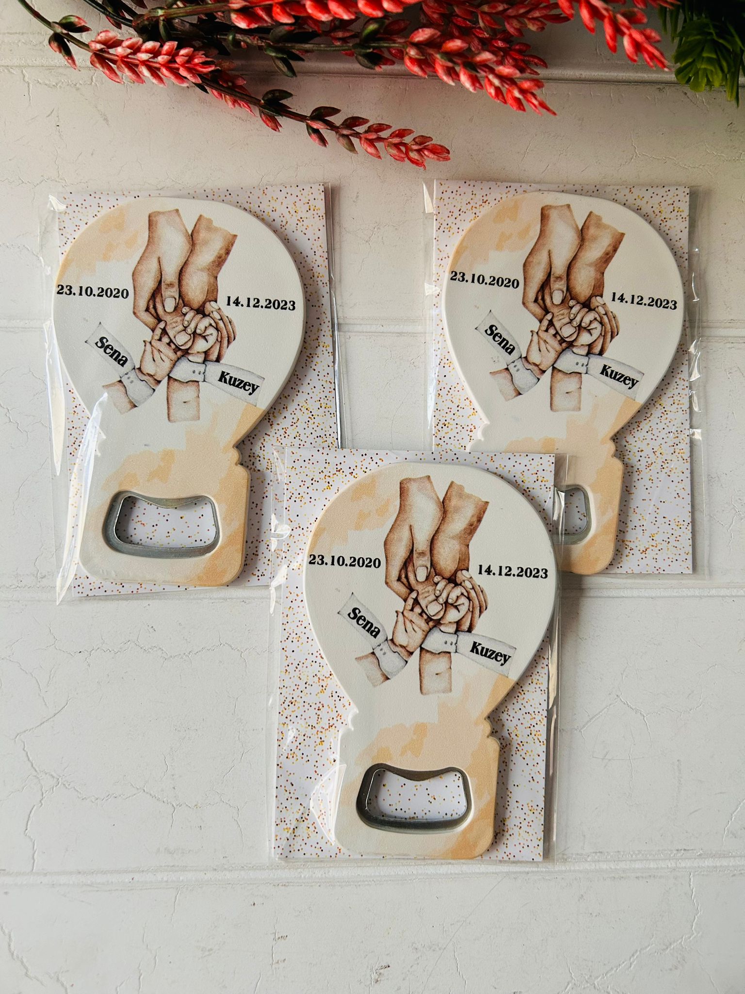 Anne-Baba-Kardeş Eli Balon Magnet