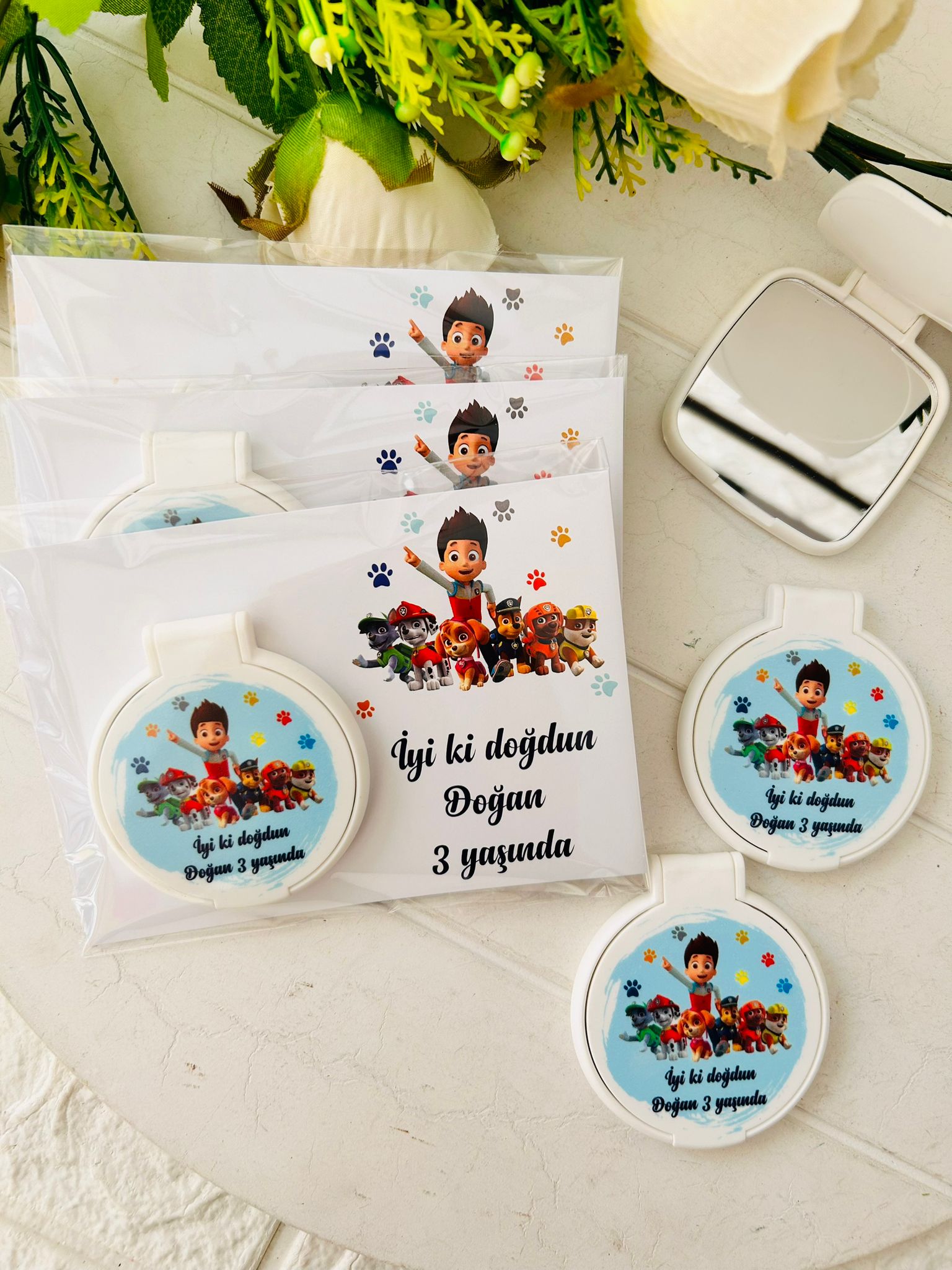 PAW PATROL TEMALI  YUVARLAK PLEKSİ  AYNA
