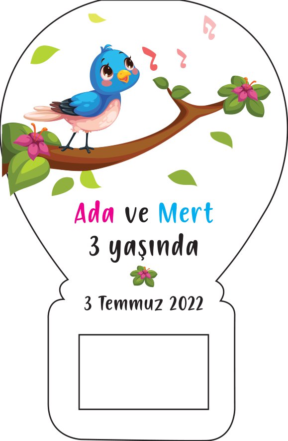 Balon Tutan Kuş Temalı Balon Magnet