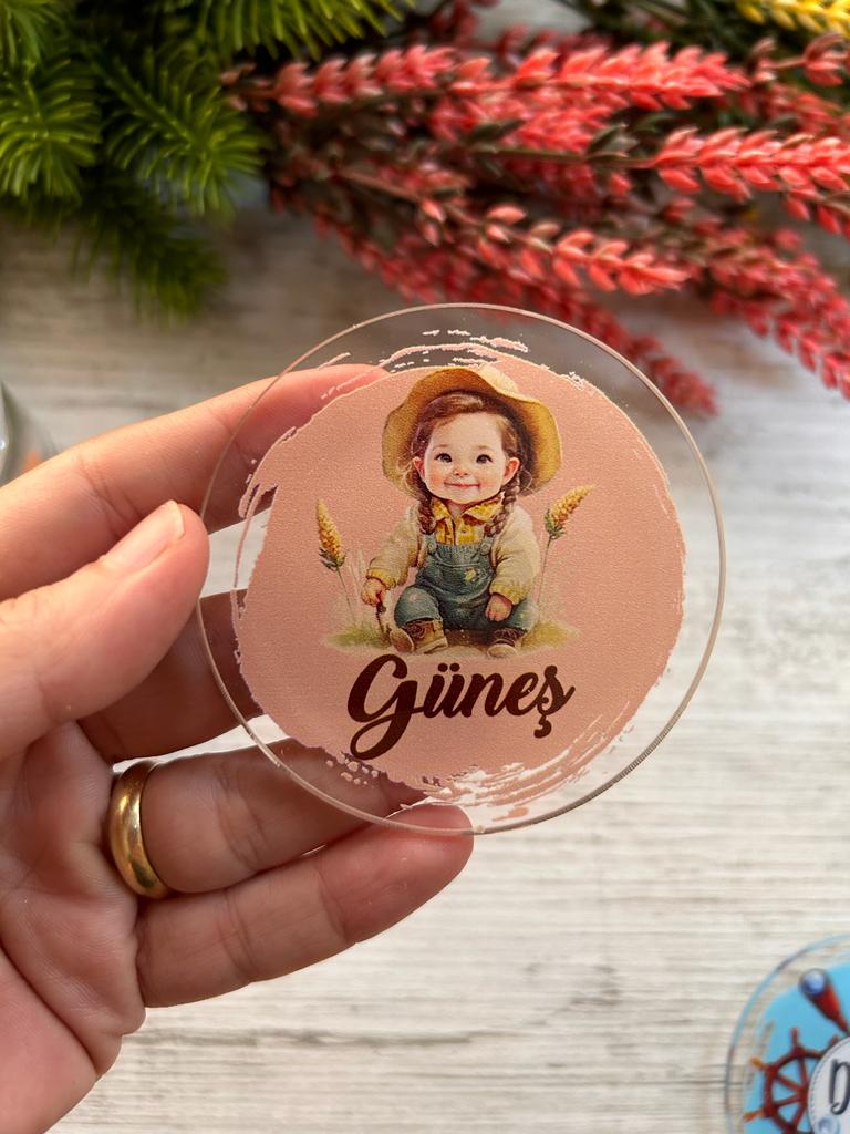 Şirin Bebek Temalı Pleksi Magnet
