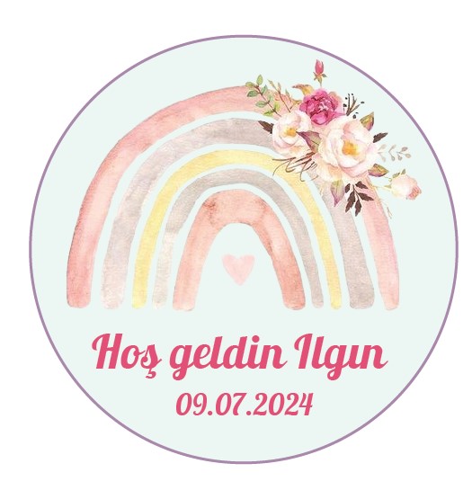 Gökkuşağı ve Çiçek   Açacak Magnet