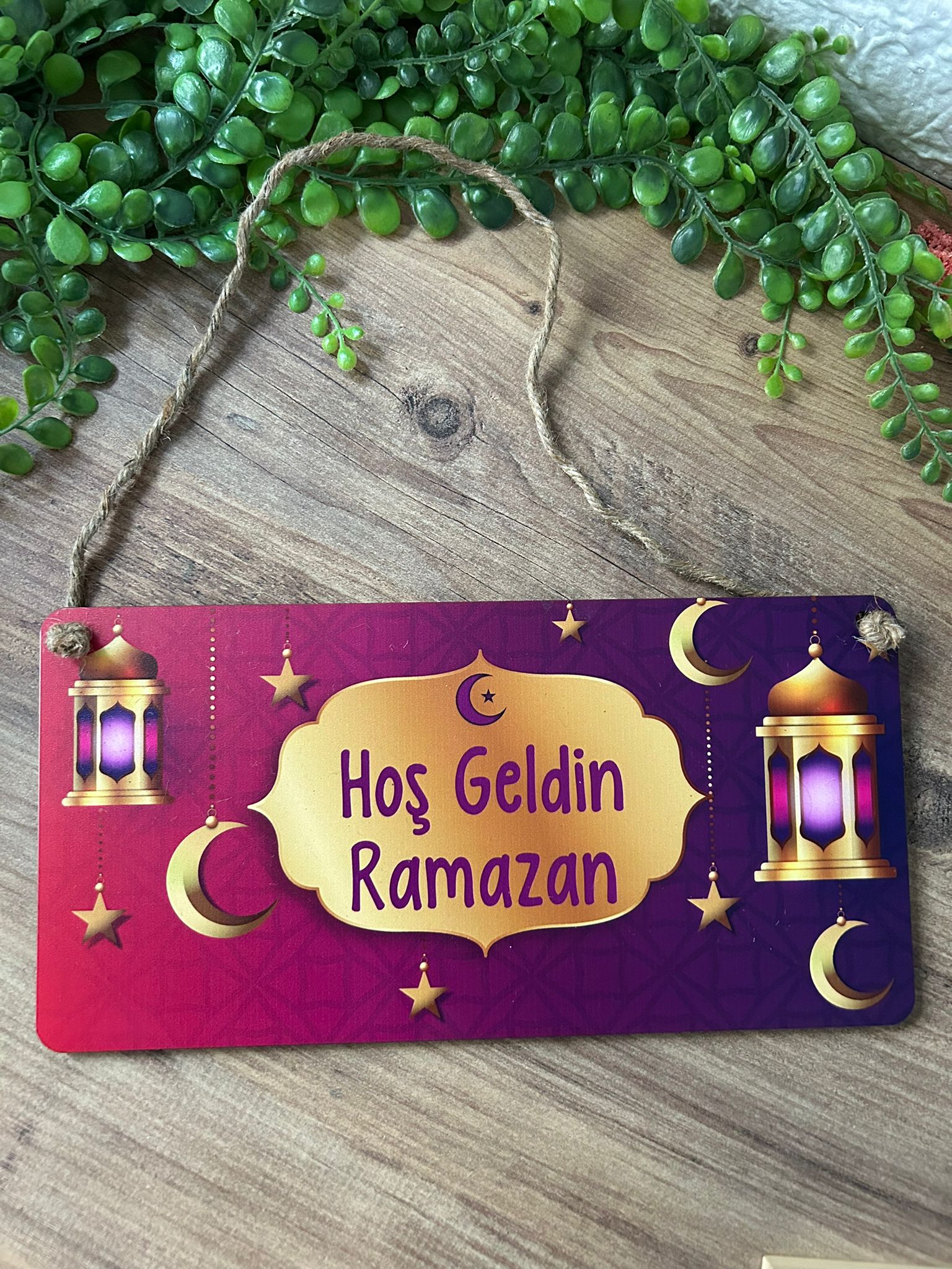 Hoş Geldin Ramazan Kapı Süsü 15x30 cm
