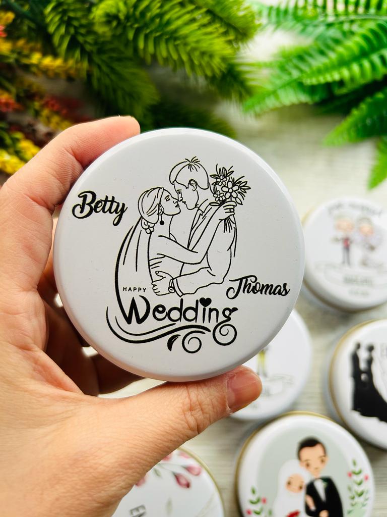 Gelin ve Damat  Mini Metal Kutu
