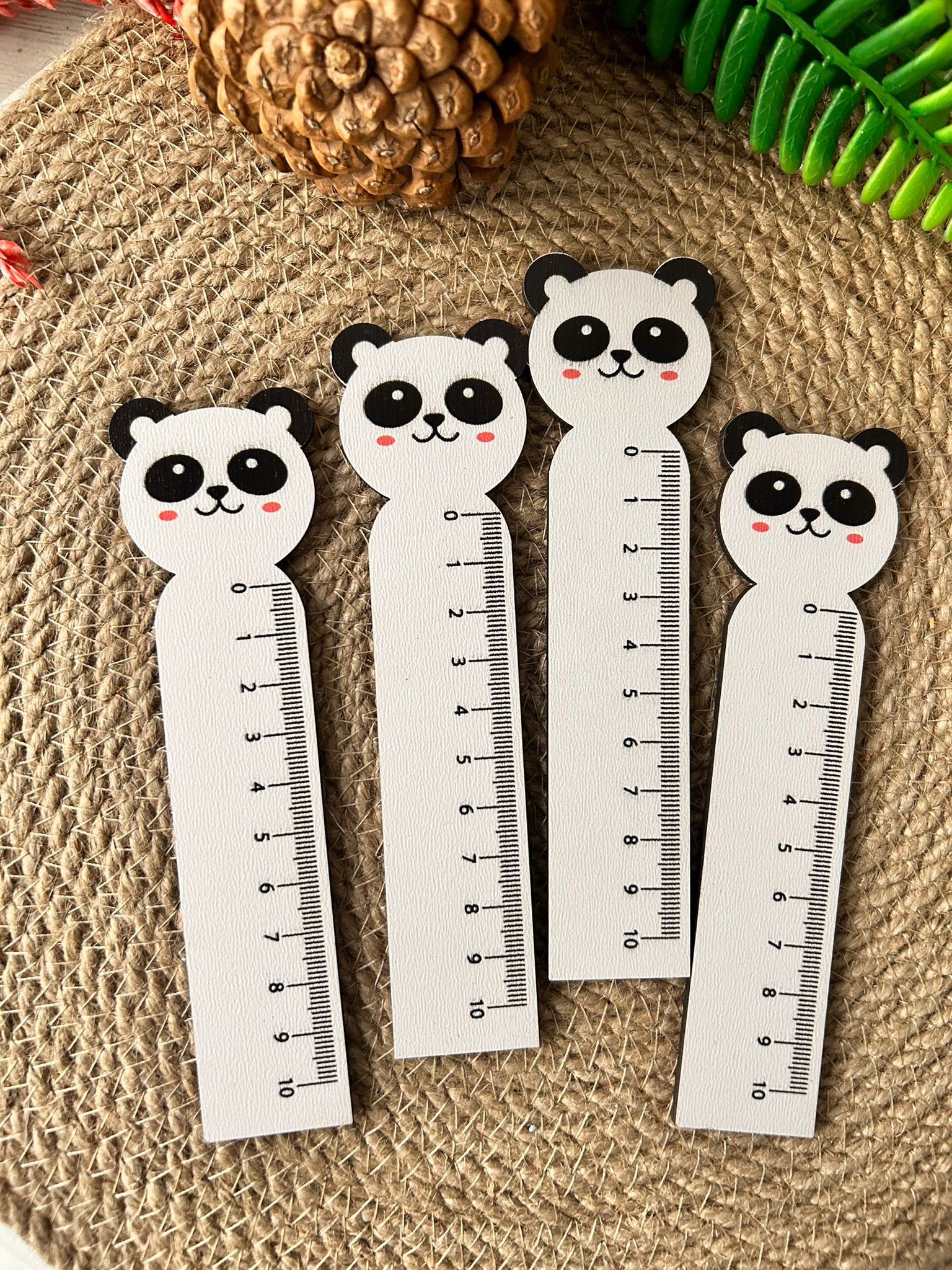 10 cm Ahşap Cetvel Panda Temalı
