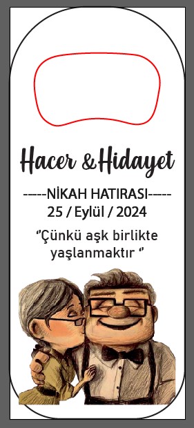 MUTLU ÇİFT TEMALI UZUN AÇACAKLI MAGNET