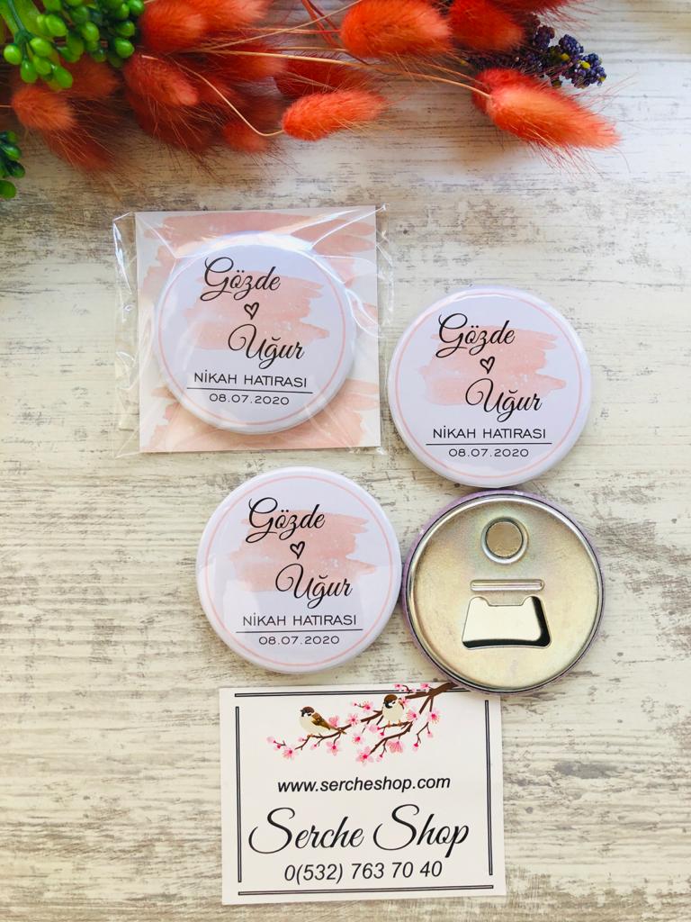 Nikah/Söz/Düğün/Kına İçin Açacaklı Magnet