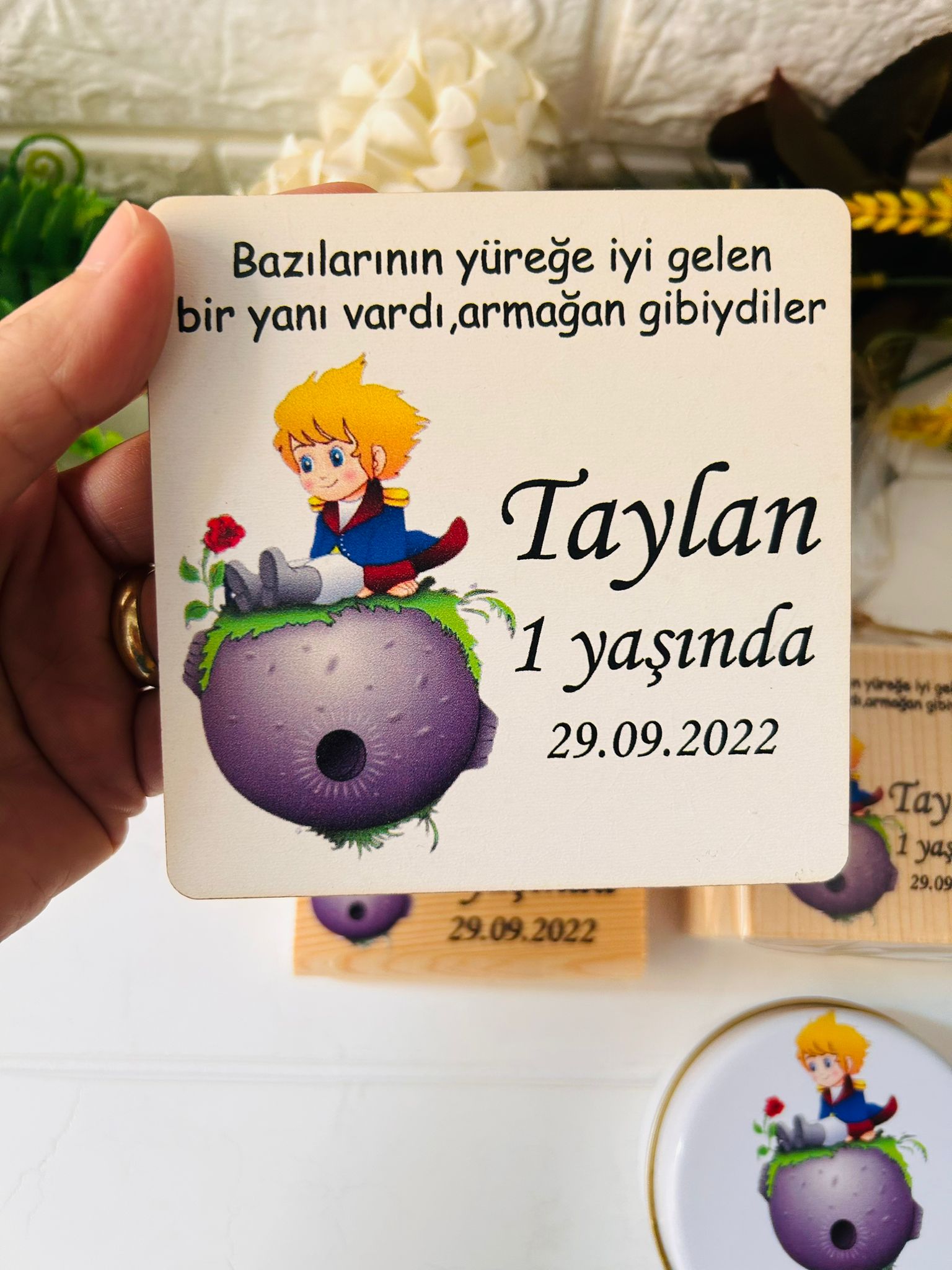 Küçük prens Mdf Kare Bardak Altlığı