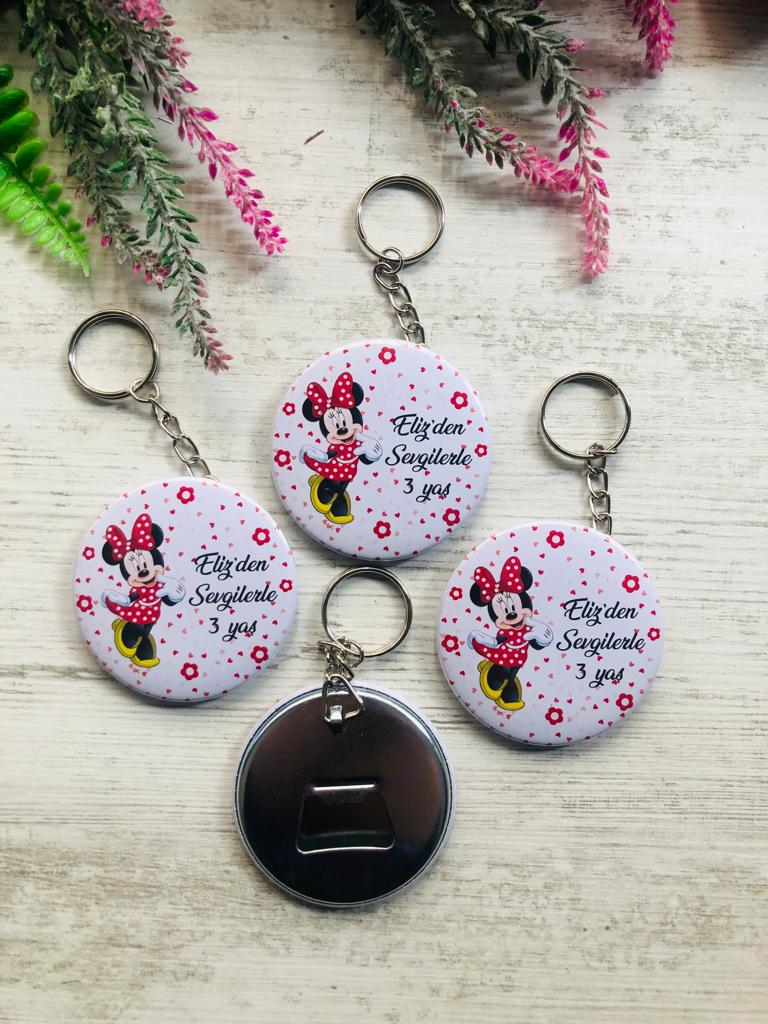 Minnie Mouse Açacaklı Anahtarlık