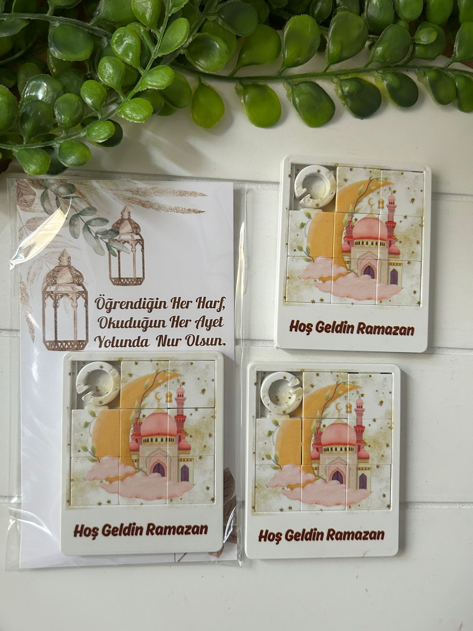 Çocuklar İçin Eğitici Ramazan Temalı Puzzle -  8 Parça İslami Yapboz