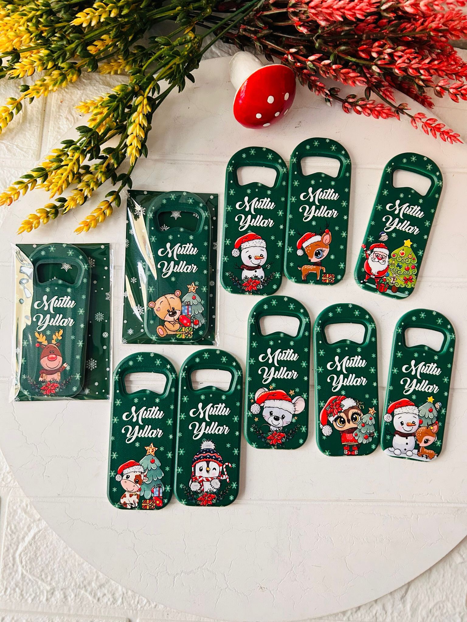 Noel-Yeni Yıl-Yılbaşı Uzun Açacak Magnet
