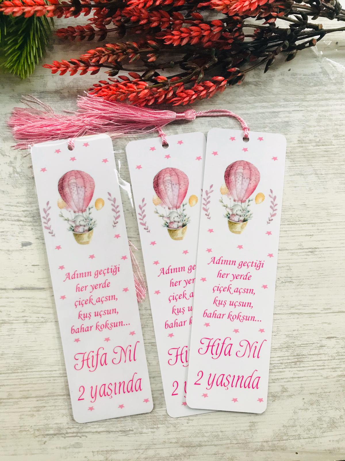 Uçan Balon ve Fil Temalı Kitap Ayracı
