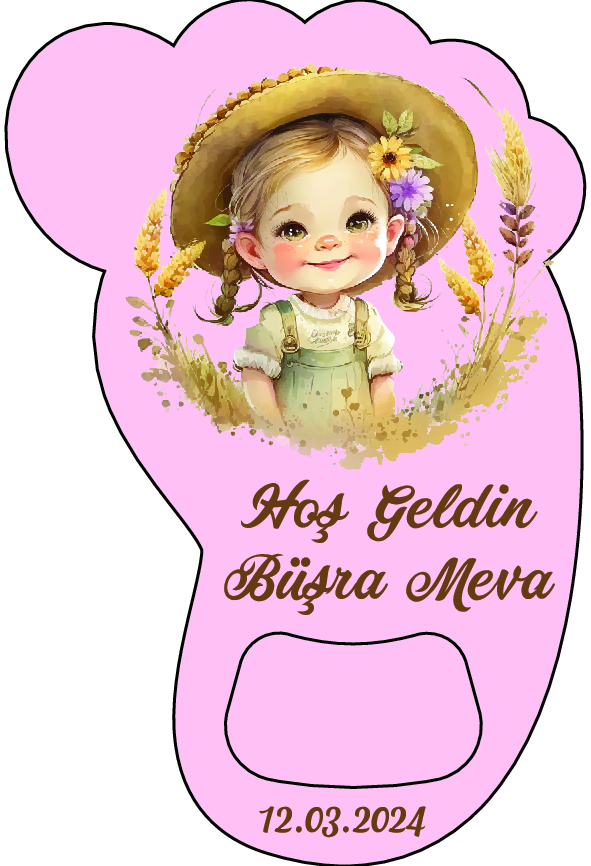 Ayak İzi Açacaklı Magnet Şirin Kız Creative
