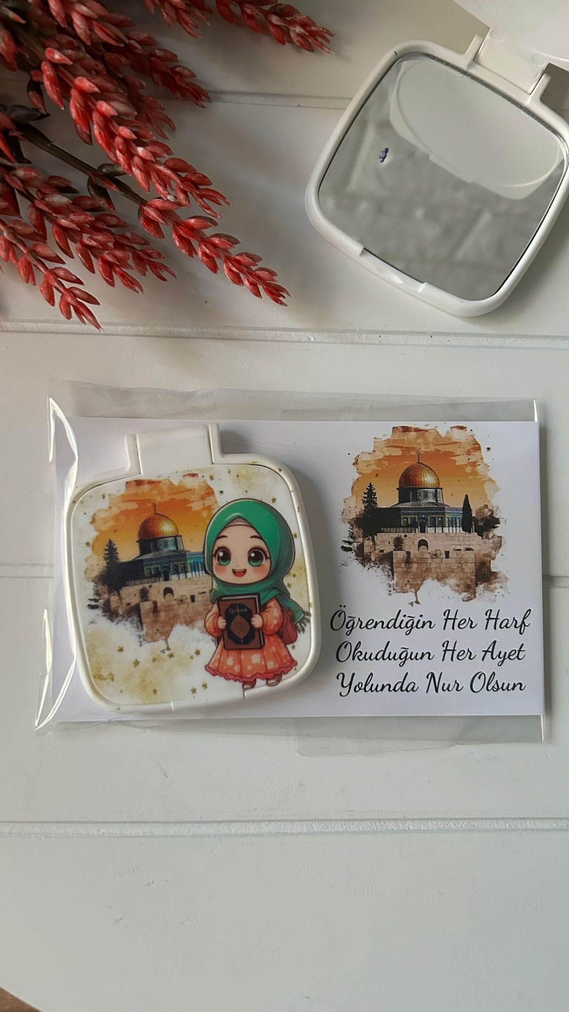 Mescidi Aksa  Temalı Kare Pleksi Ayna
