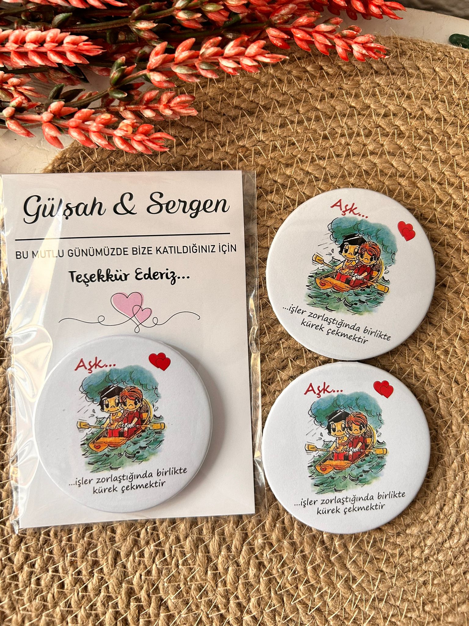 Şıpsevdi Temalı Buton  Açacaklı Magnet