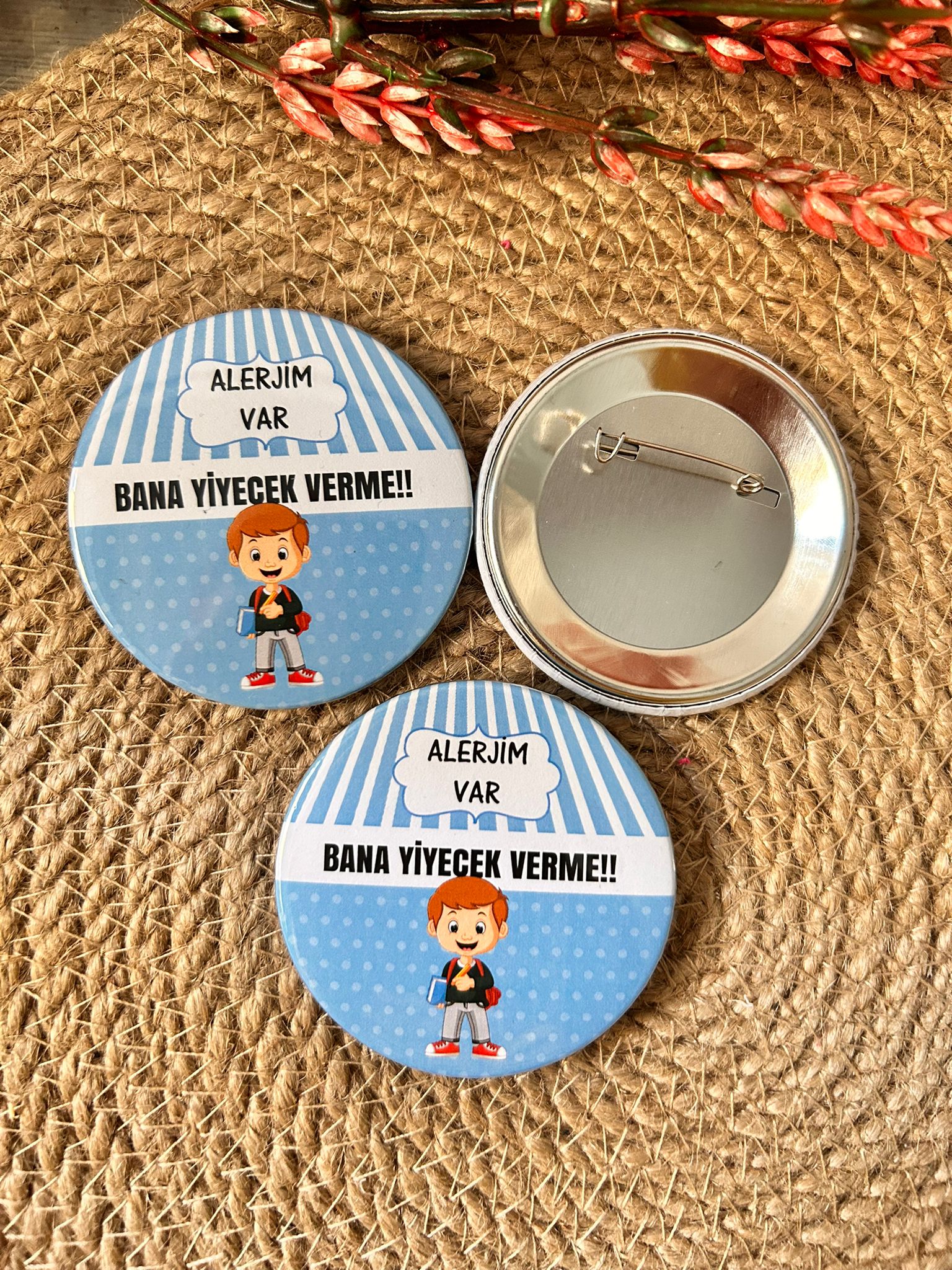 ALERJİM VAR TEMALI  İĞNELİ ROZET