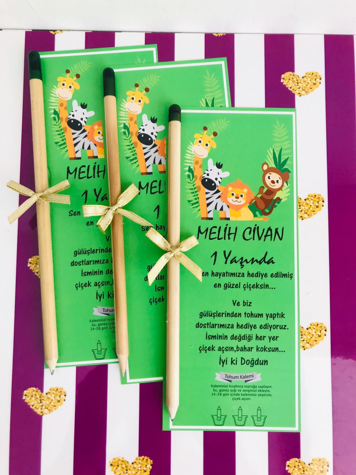 Safari Temalı Tohumlu Kalem