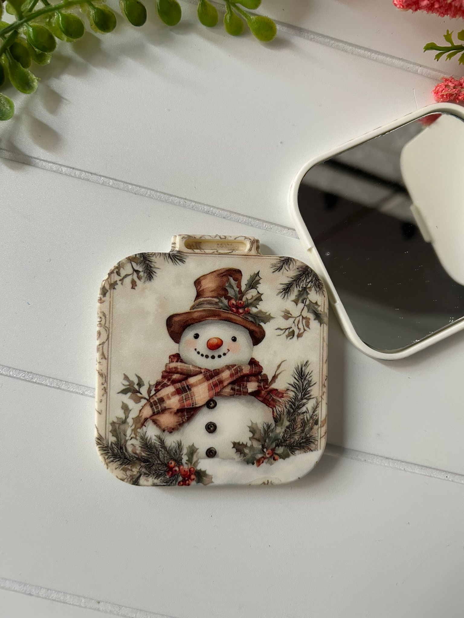 Nostalji Yeni Yıl-Noel-Yılbaşı Kare Ayna