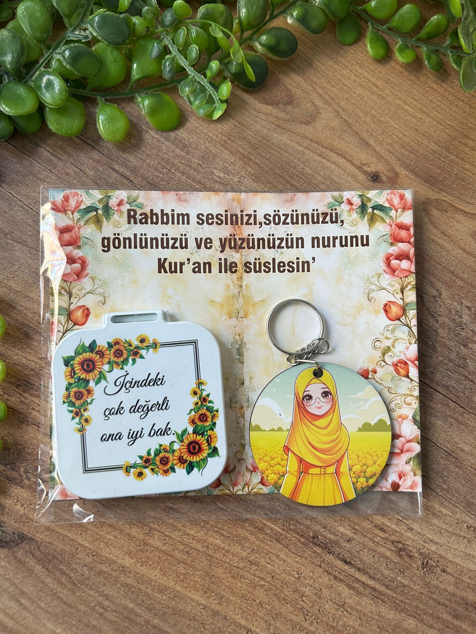 AYNA+AHŞAP ANAHTARLIK