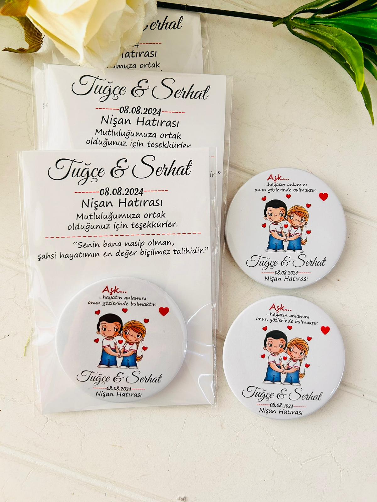 Şıpsevdi Temalı Buton  Açacaklı Magnet