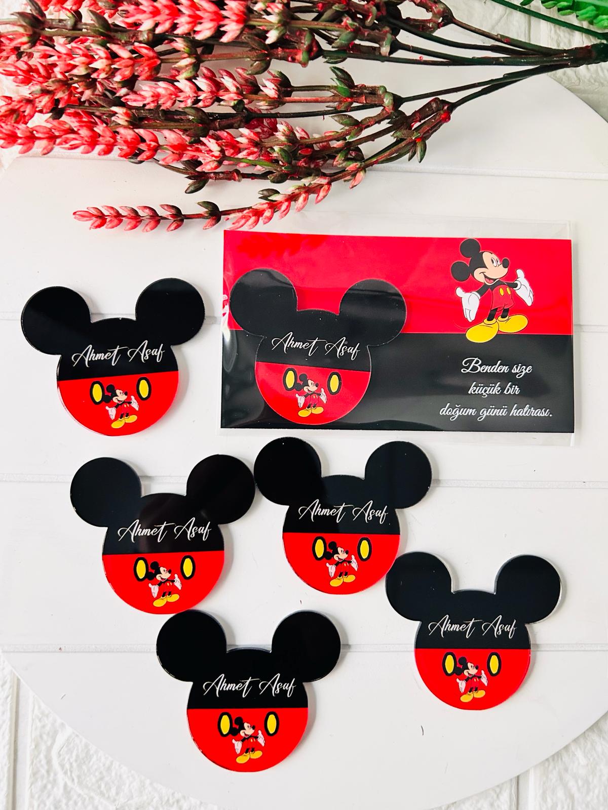 Mickey Mouse Kafası Pleksi Magnet