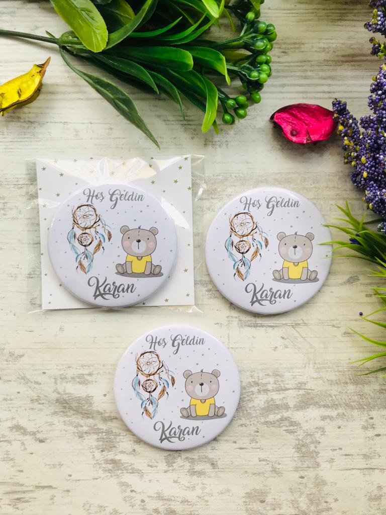 Erkek  Çocuk Ayıcık ve Düş Kapanı Açacaklı Magnet