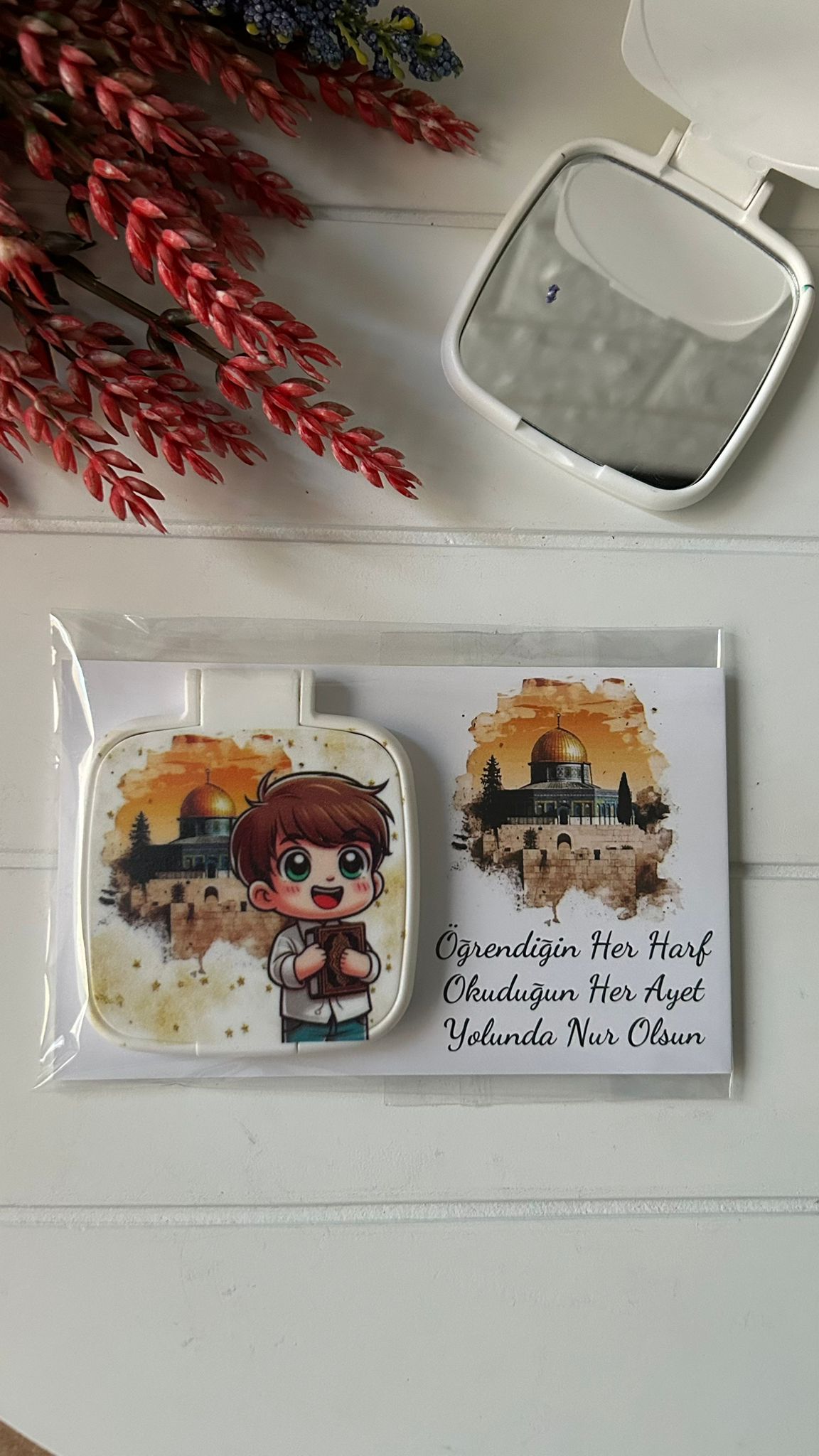 Mescidi Aksa  Temalı Kare Pleksi Ayna