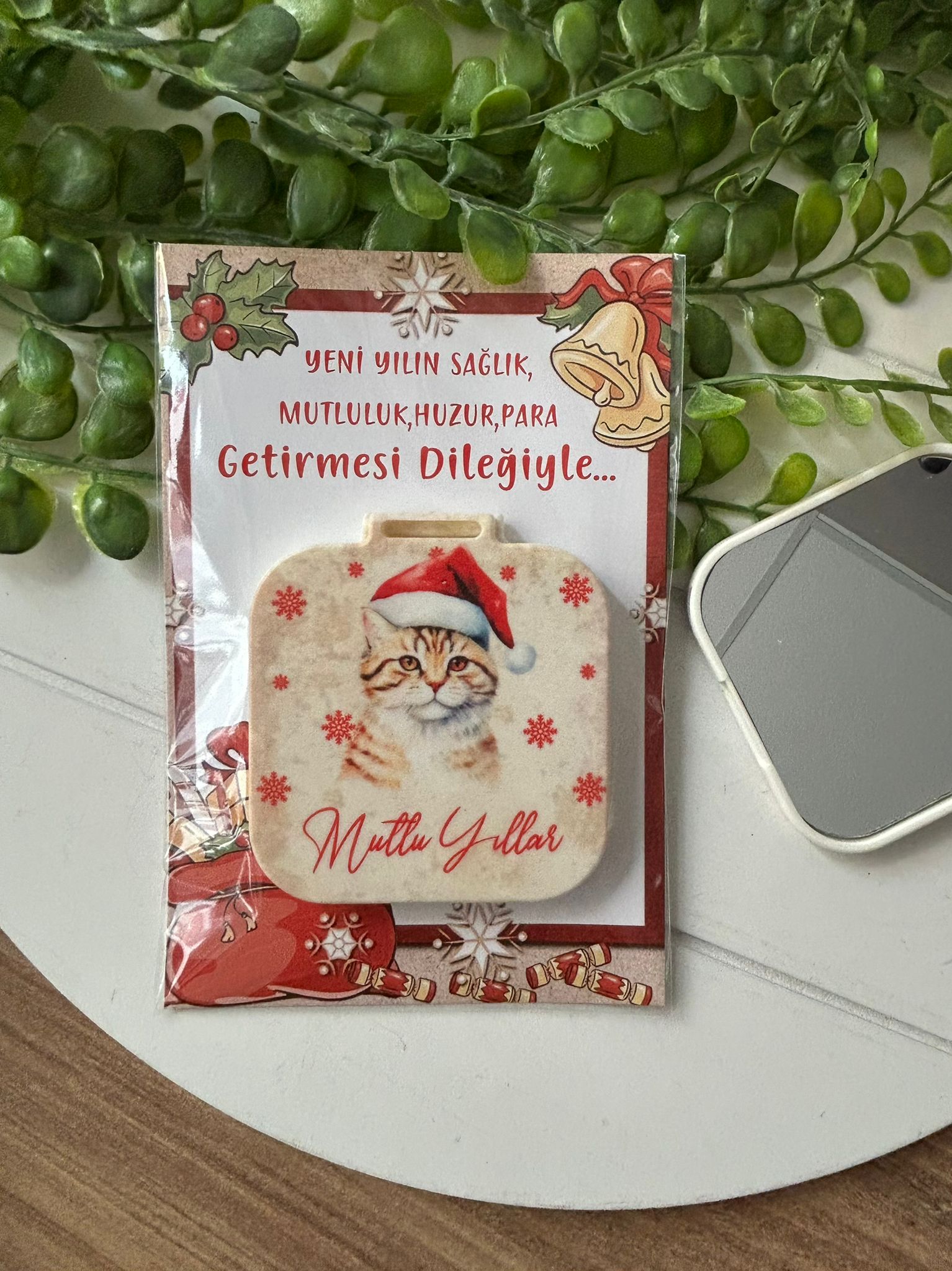 Yeni Yıl-Noel-Yılbaşı Kare Ayna